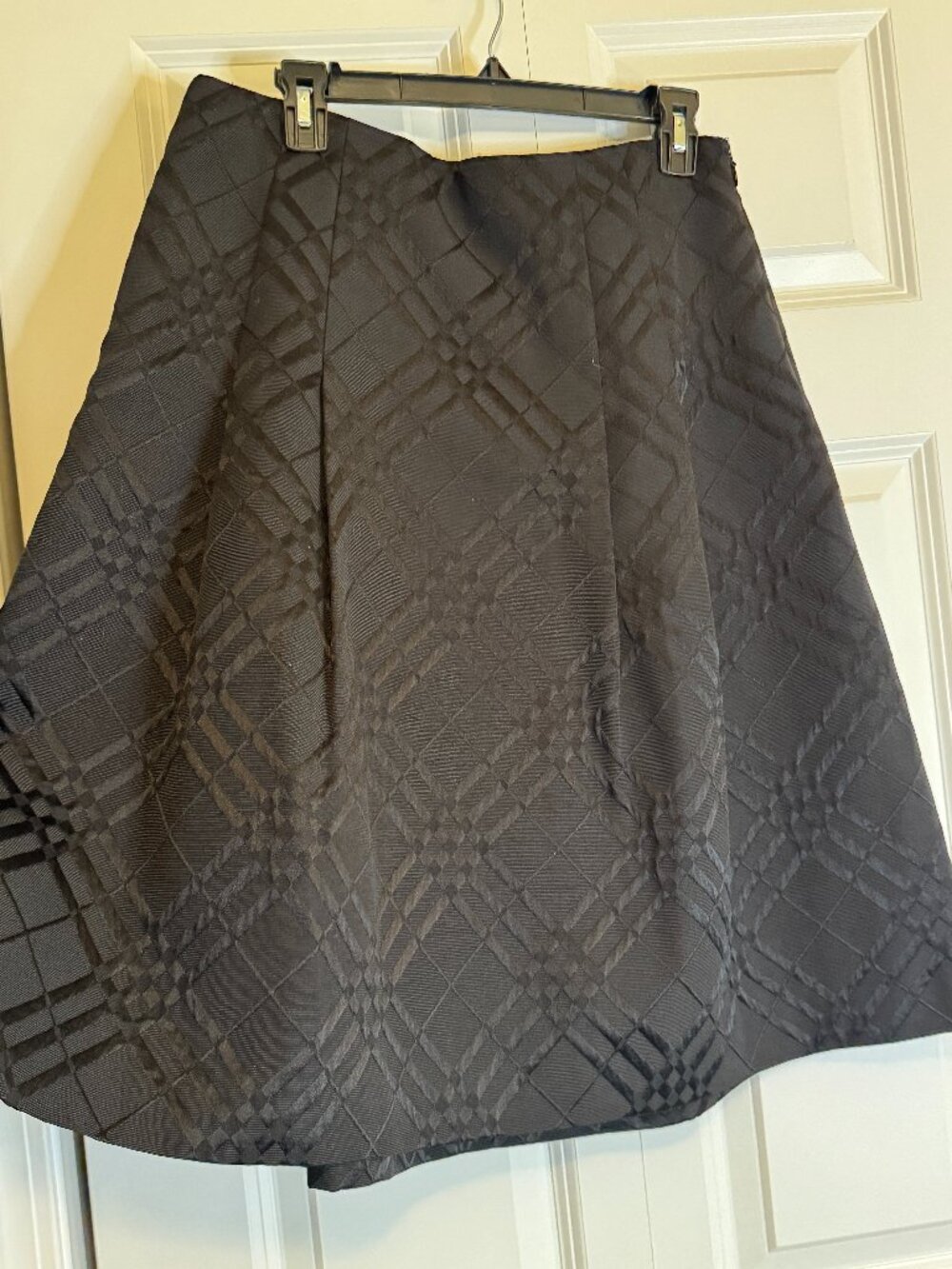 black embroidered full skirt